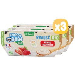ORGANIC YOGURT RASPBERRY STRAWBERRY X3