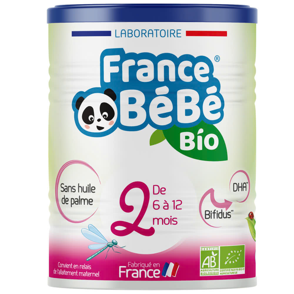 SỮA BỘT HỮU CƠ FRANCE BÉBÉ CHO BÉ TỪ 6 ĐẾN 12 THÁNG TUỔI  - 400G